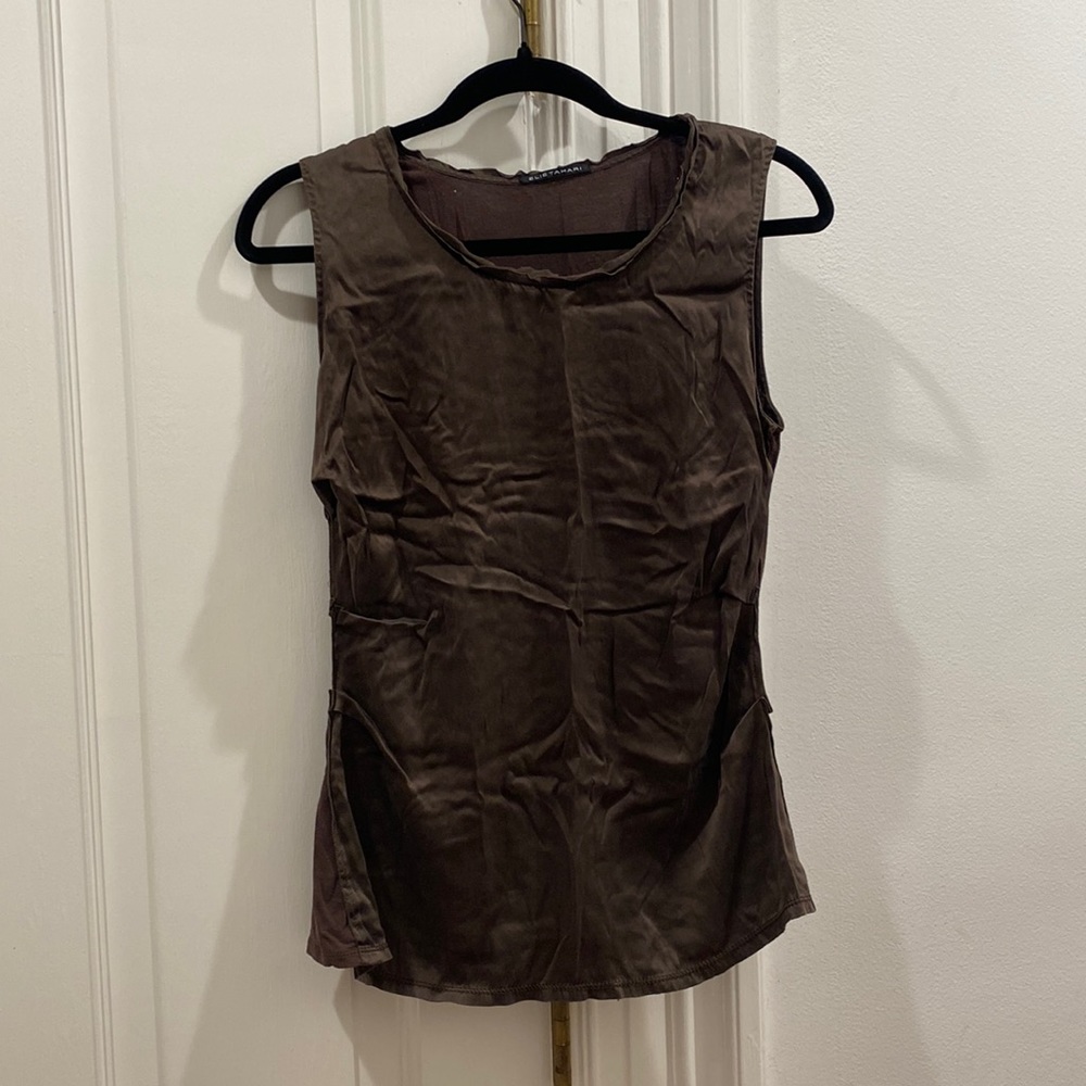 Silk brown top Elie Tahari